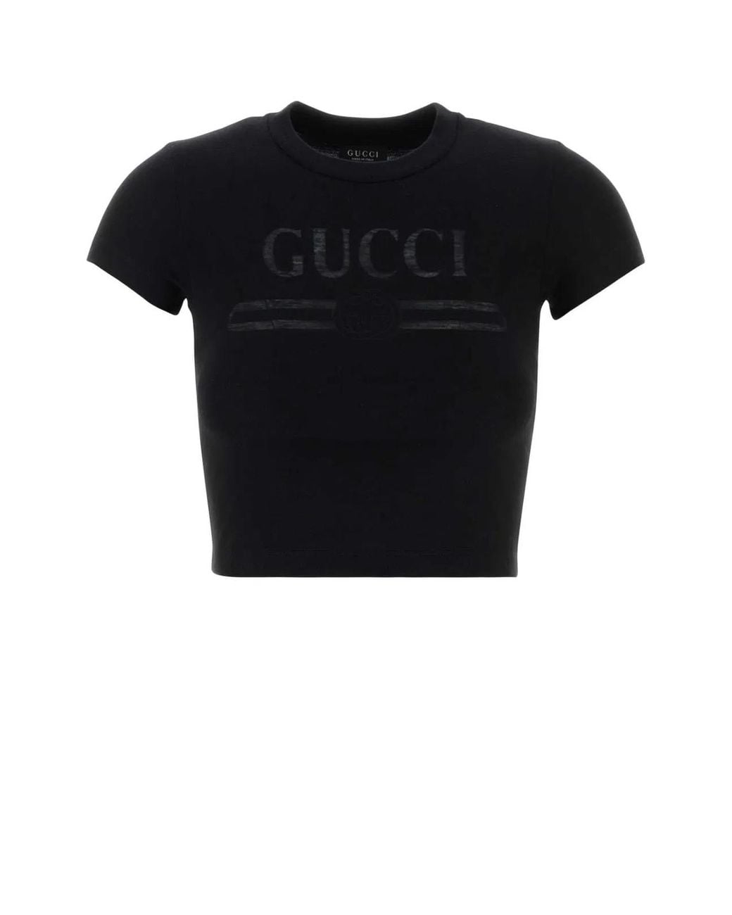 Gucci Black Cotton Blend T-Shirt