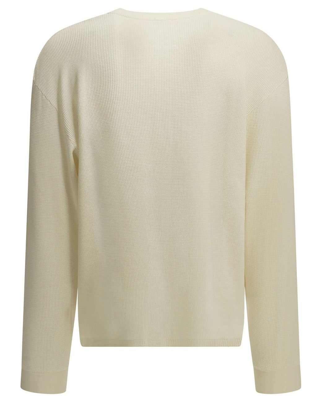 A.PRESSE Natural Cotton Cashmere Henley T-Shirt for men