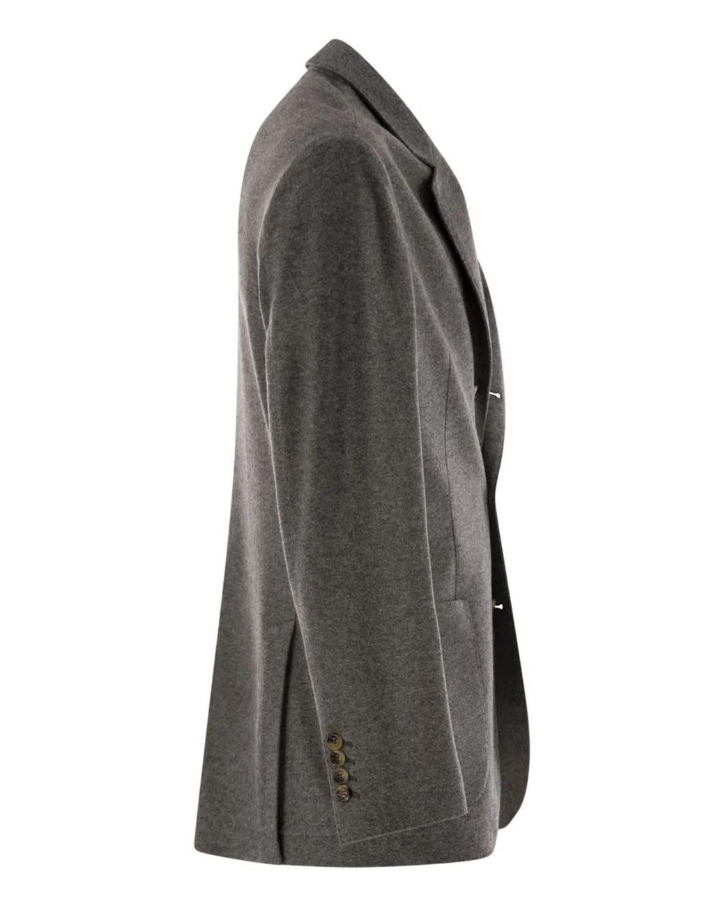 Brunello Cucinelli Black Cashmere Jersey Blazer With Patch Pockets for men