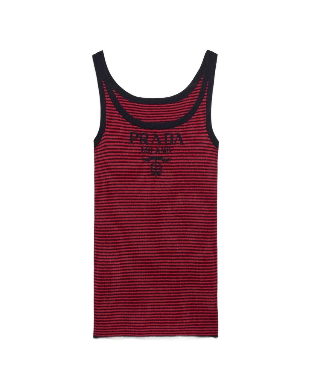Prada Red Recycled Silk Top