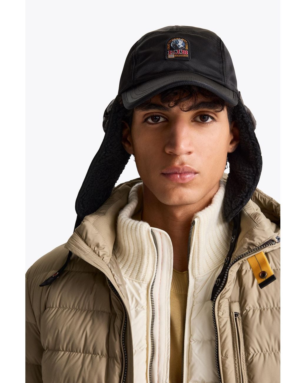 Parajumpers Black Tougan Jockey Hat for men
