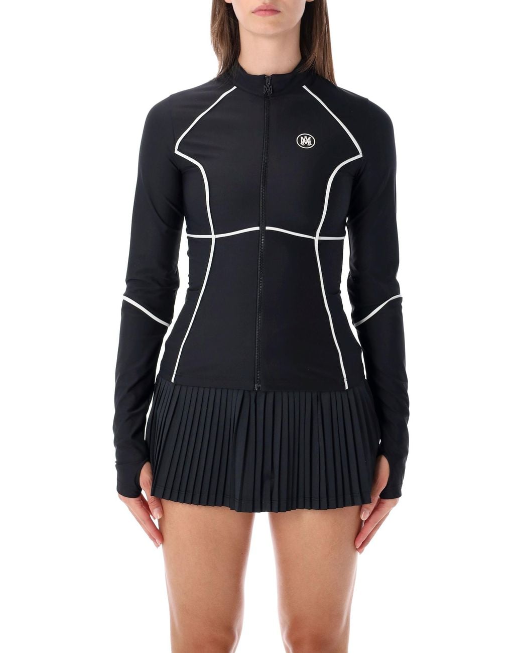 Amiri Black Pleated Active Zip