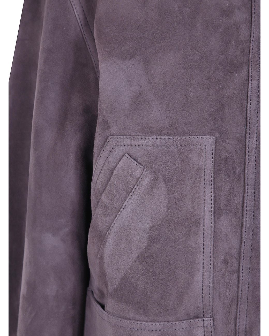 The Attico Purple Suede Bomber Jacket