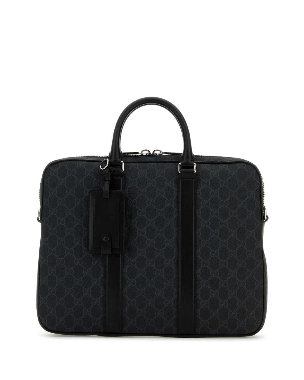 Gucci Black Gg Supreme Fabric Briefcase