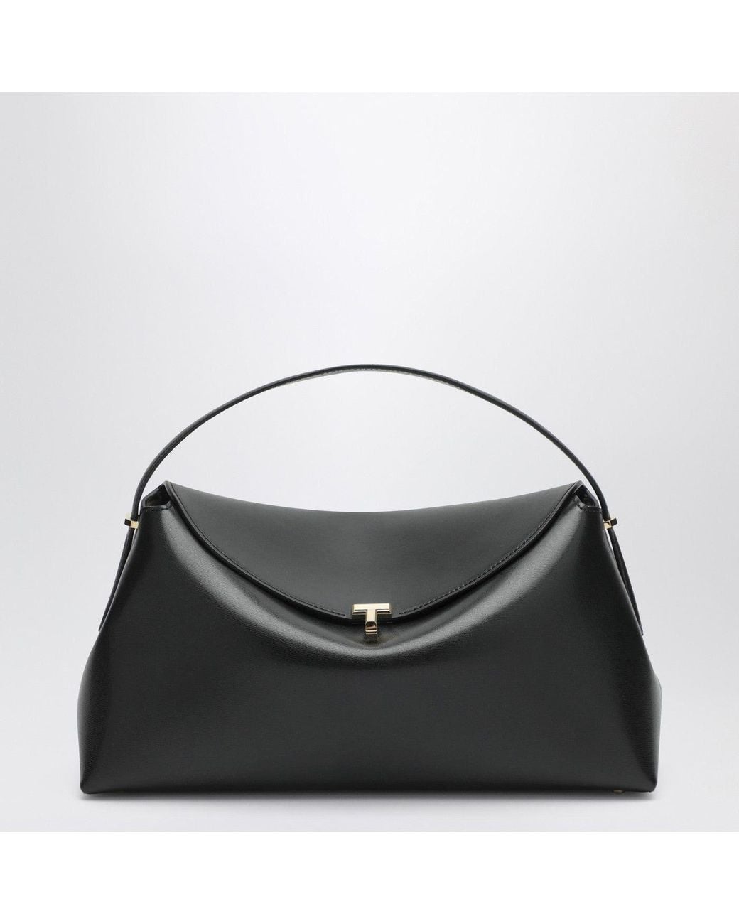 Totême Black T-Lock Shoulder Bag