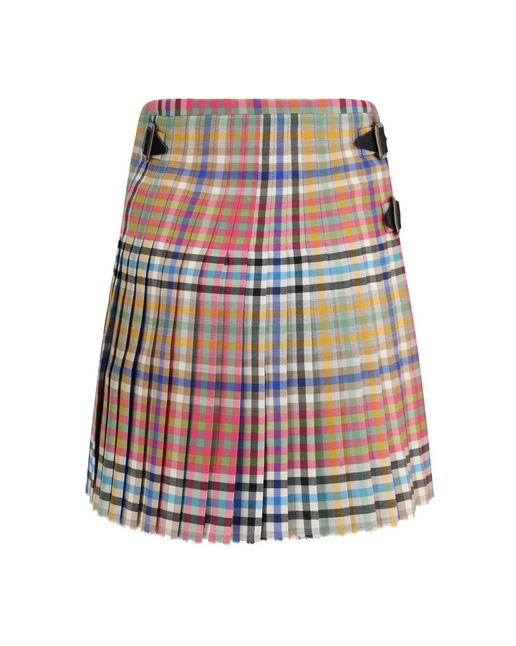 Vivienne Westwood Red Heather Check Mini Kilt Wool Ovis Aries Skirt