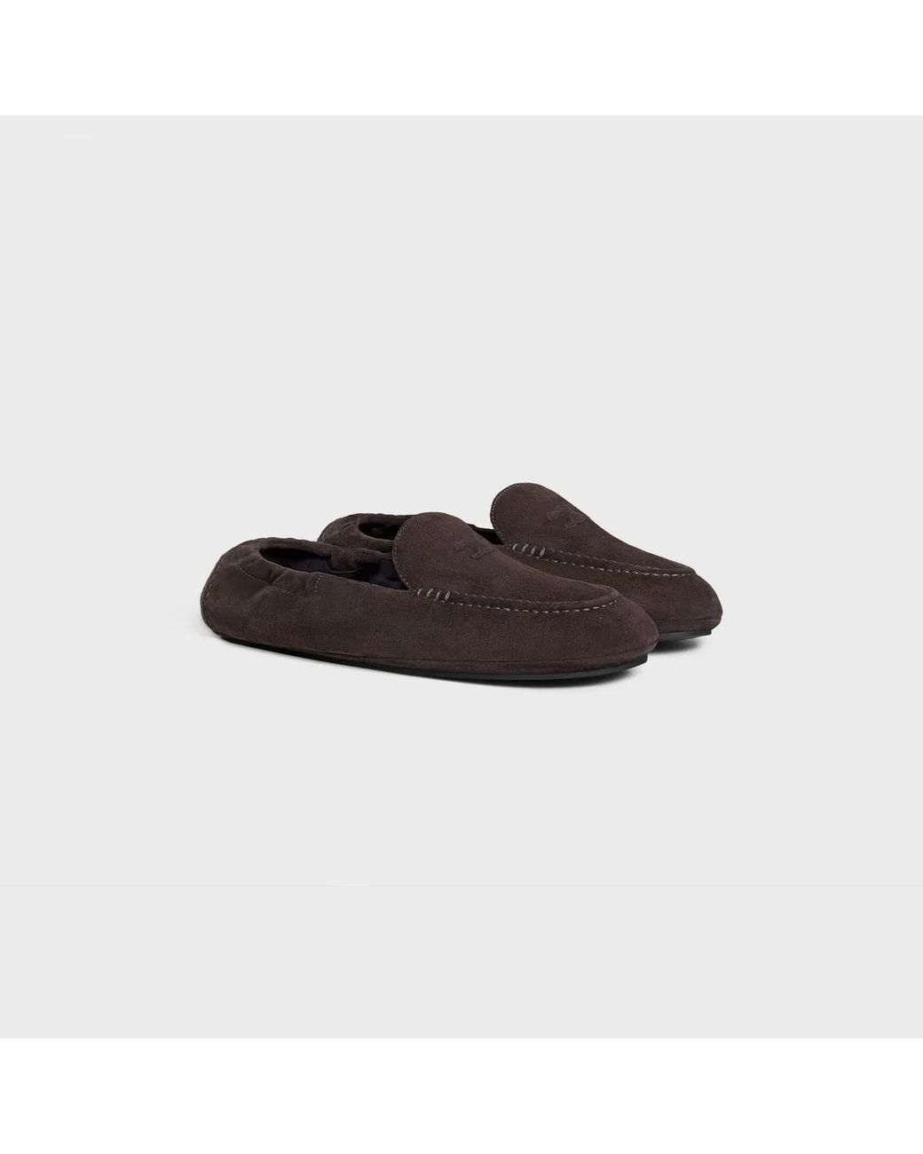 Céline Brown Adam Suede Loafers for men