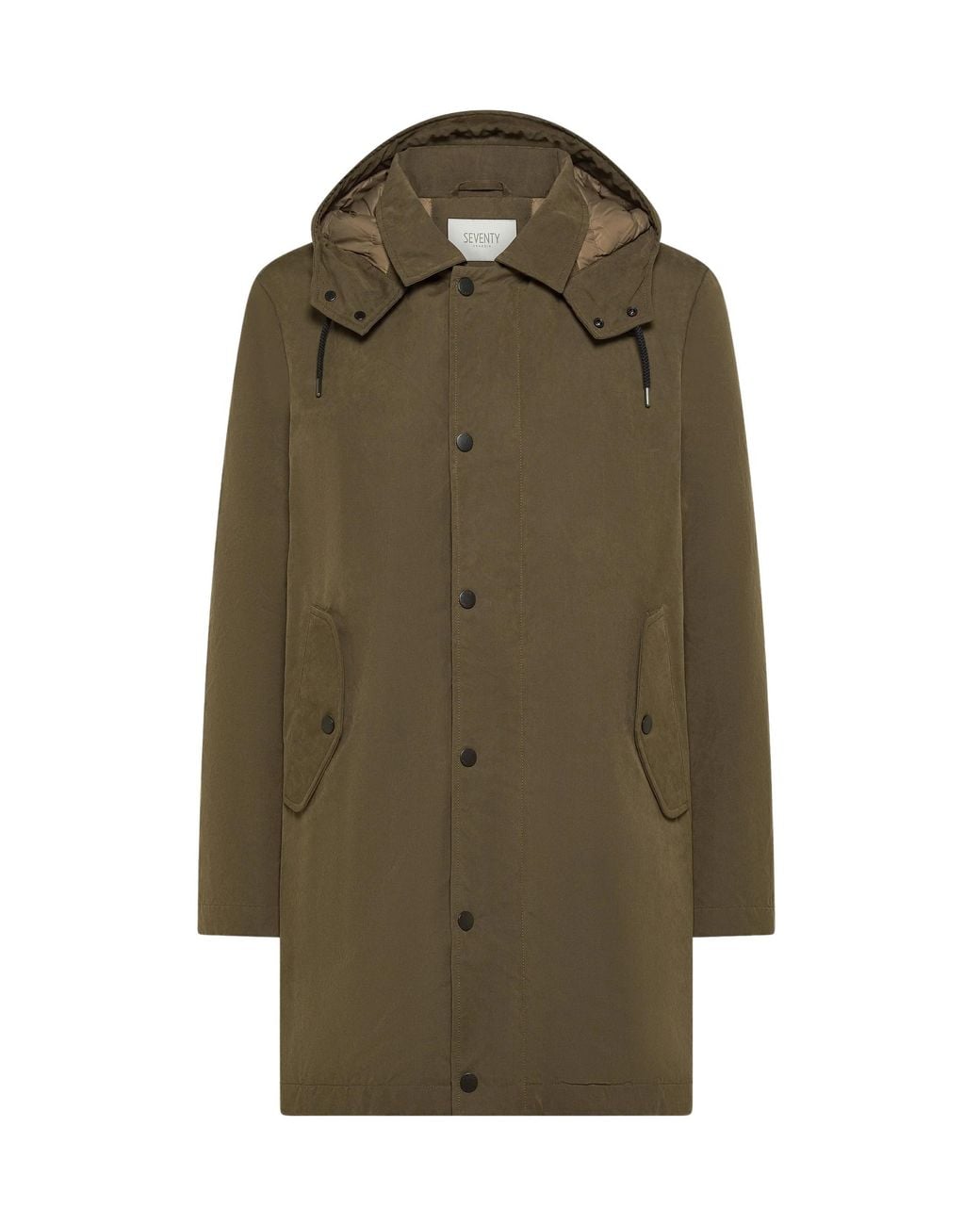 SEVENTY VENEZIA Green Cotton And Nylon Parka With Hood for men
