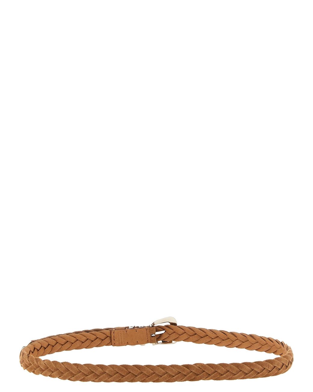 Brunello Cucinelli White Inverted Calf Belt for men