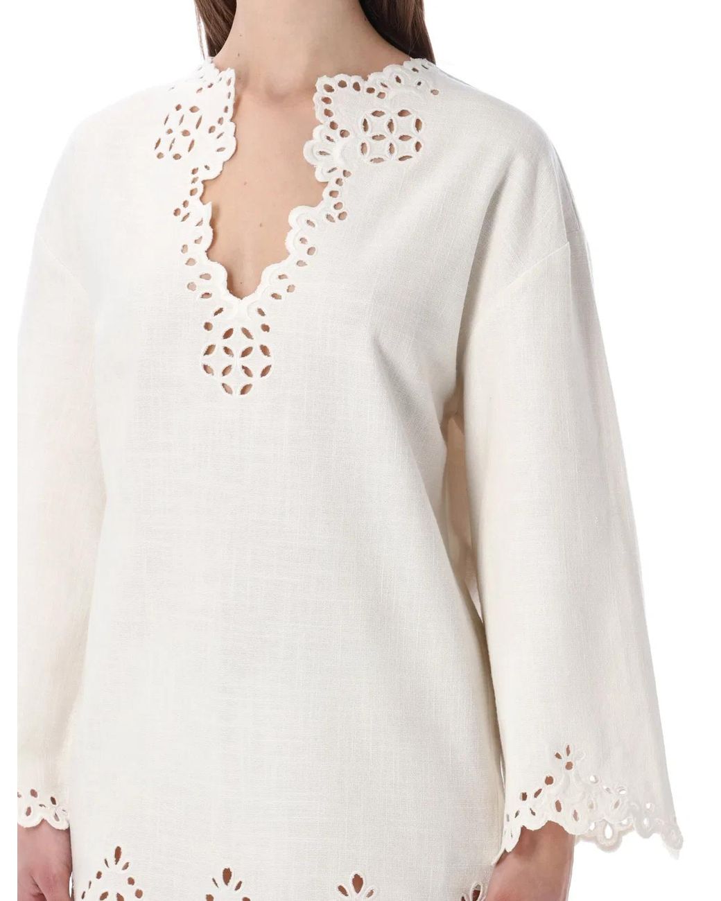Isabel Marant White Marant Étoile Sherazade Openwork Dress