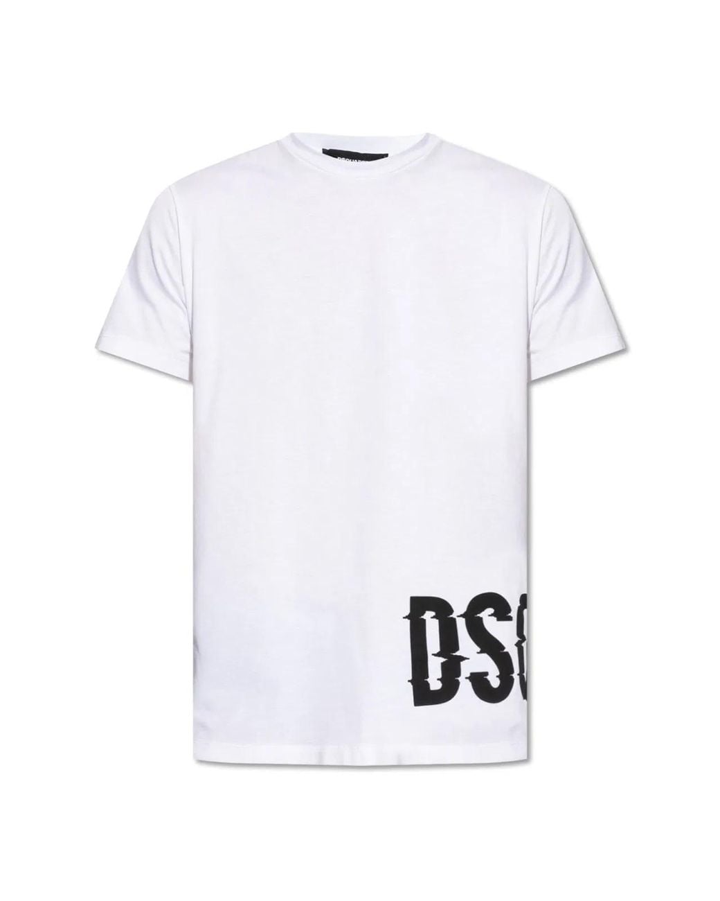 DSquared² White Cool Fit Dsq2 Logo T-Shirt for men