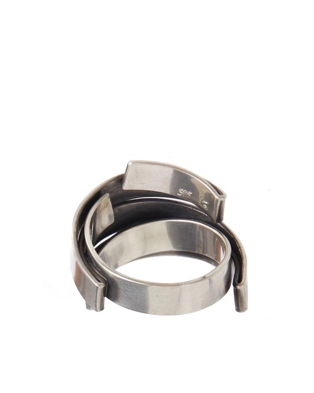 Werkstatt:münchen White Double Folded Ring for men