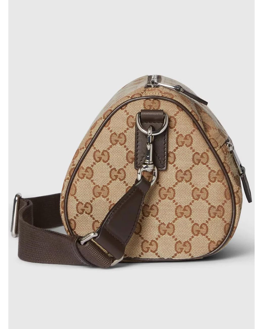 Gucci Natural Small Logo-Patterned Cylindrical Shoulder Bag for men