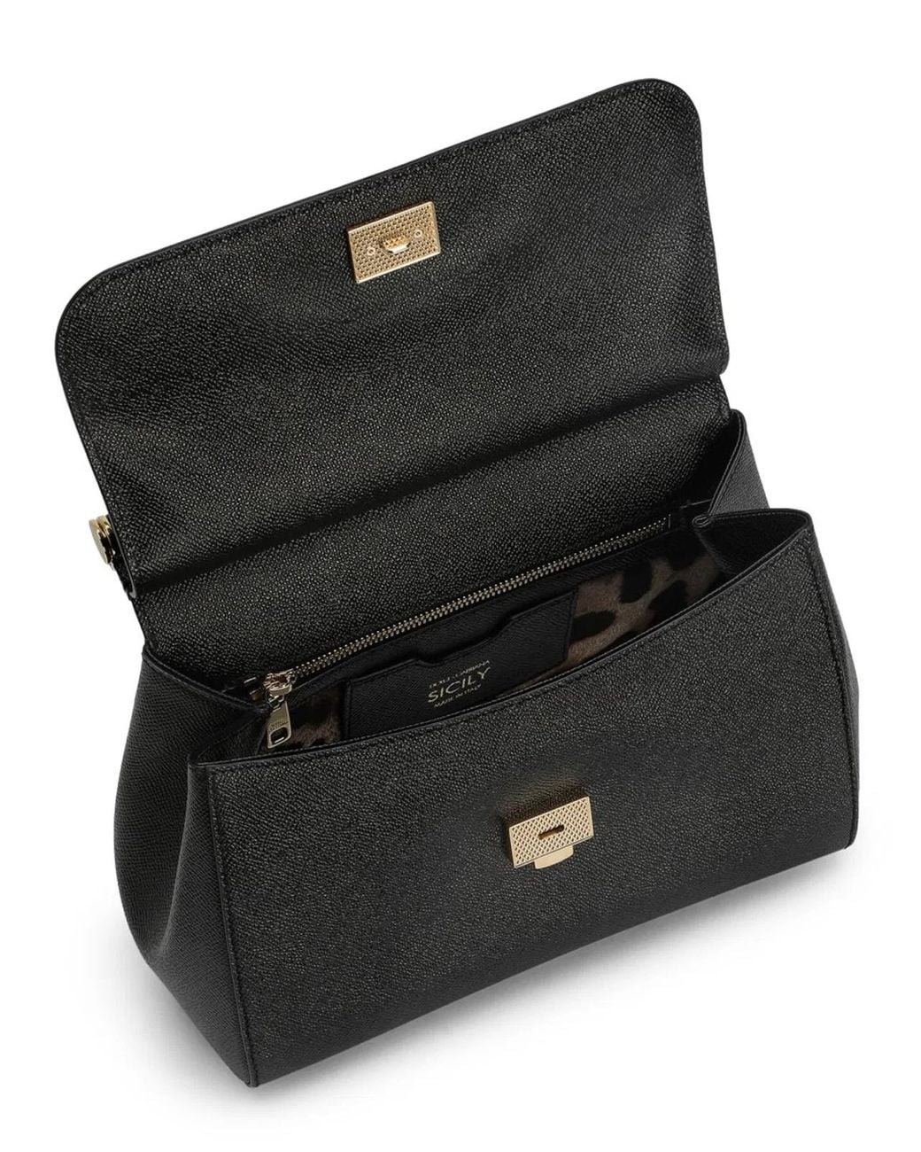 Dolce & Gabbana Black Handbag Sicily Shoulder Bags