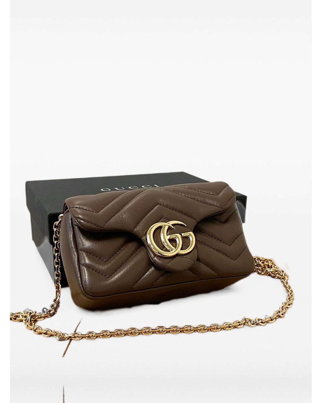 Gucci Metallic Gg Marmont Shoulder Bag