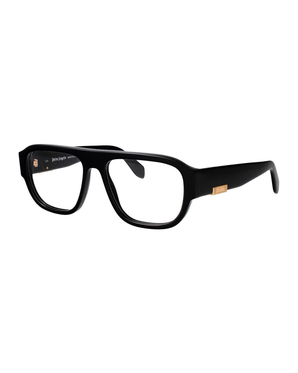 Palm Angels Black Shiny Acetate Glasses
