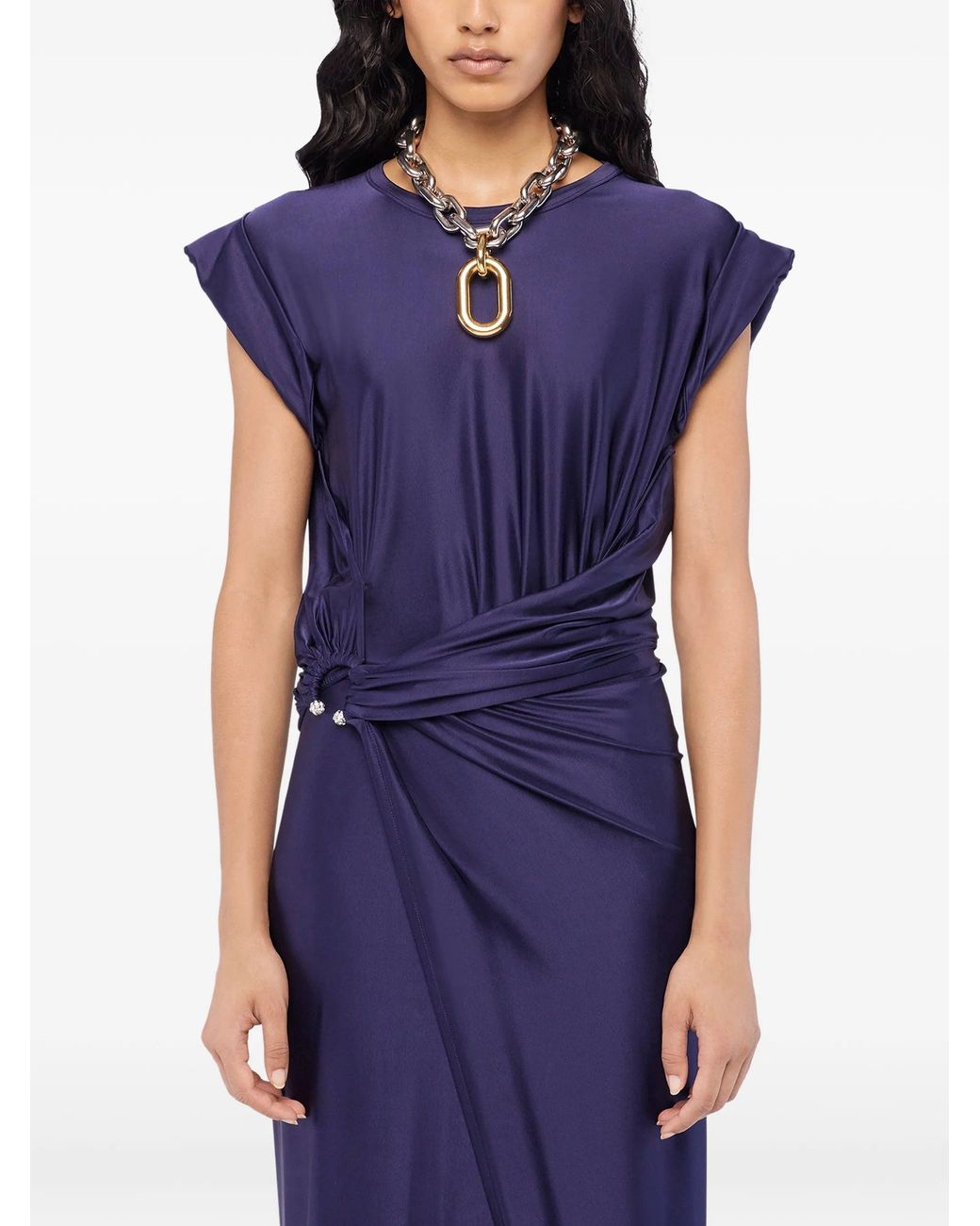Rabanne Purple Deep Viscose Elastane Dress