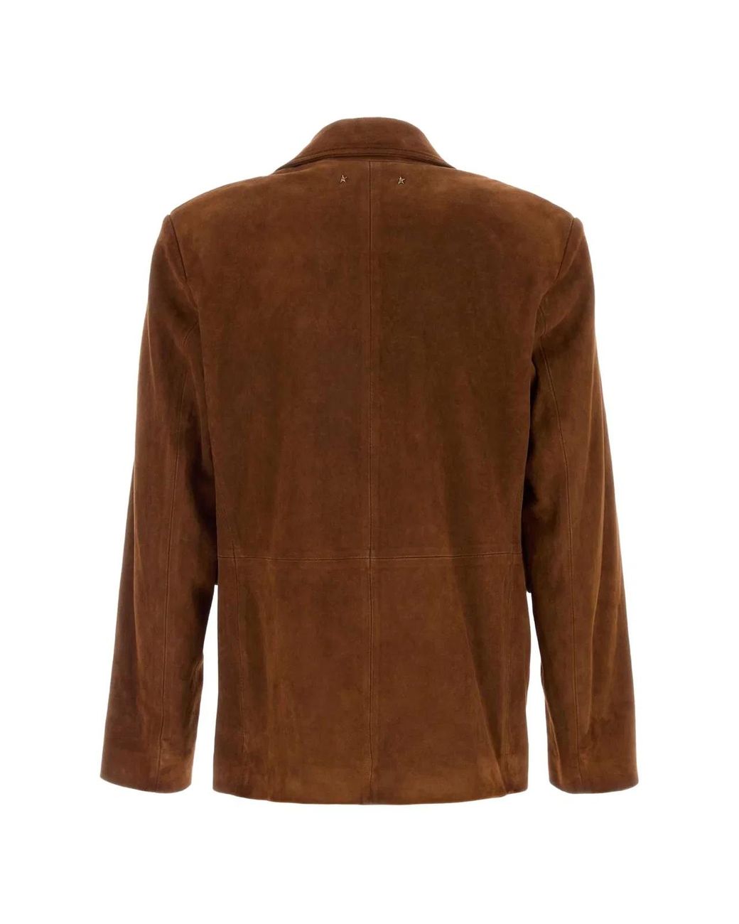 Golden Goose Deluxe Brand Brown "Journey M's" Leather Jacket Robyn Waxed Suede for men