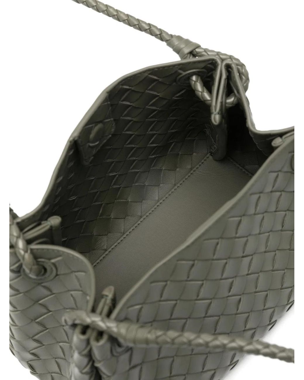 Bottega Veneta Gray Medium Leather Shoulder Bag