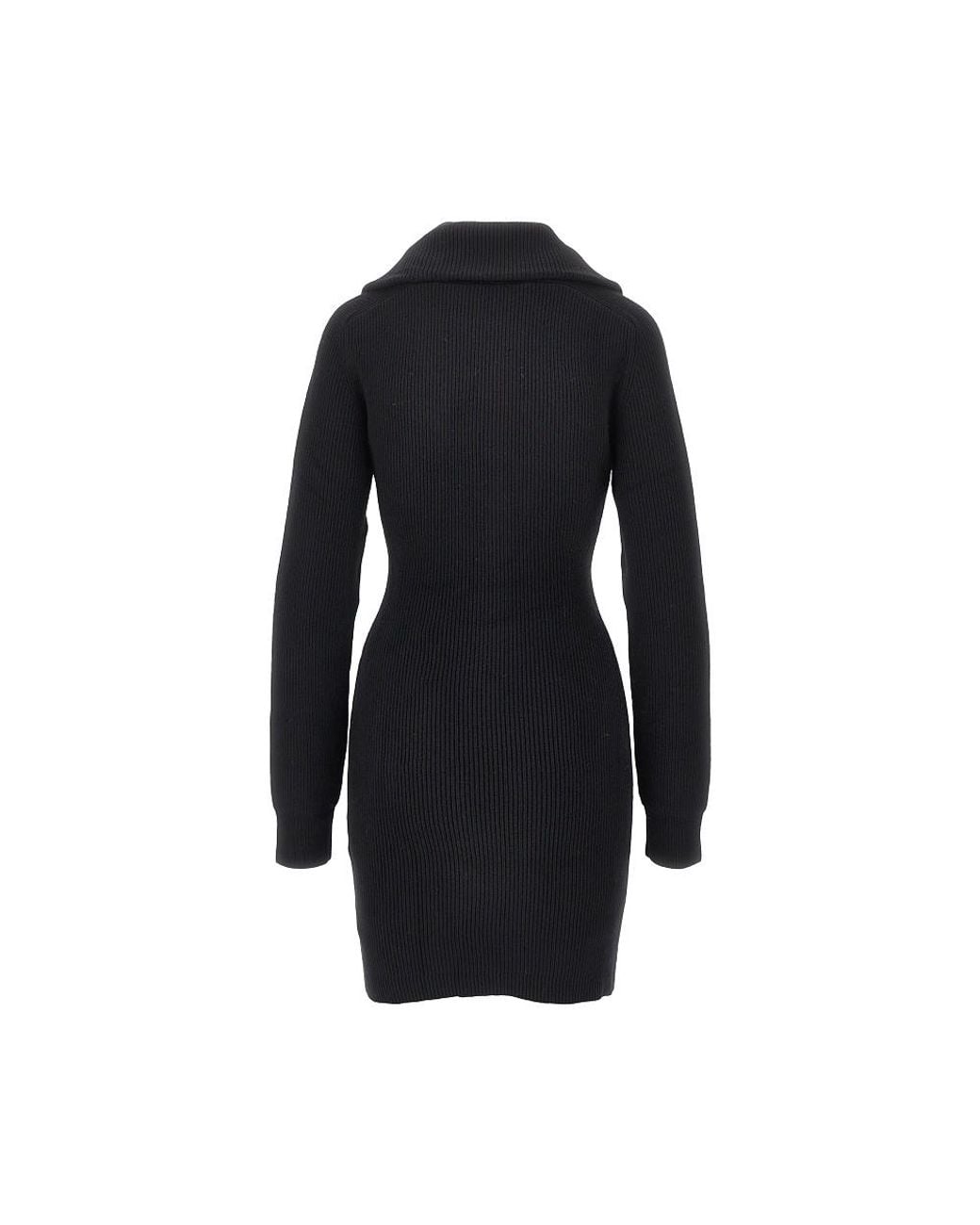 Anine Bing Black June Knitted Mini Dress