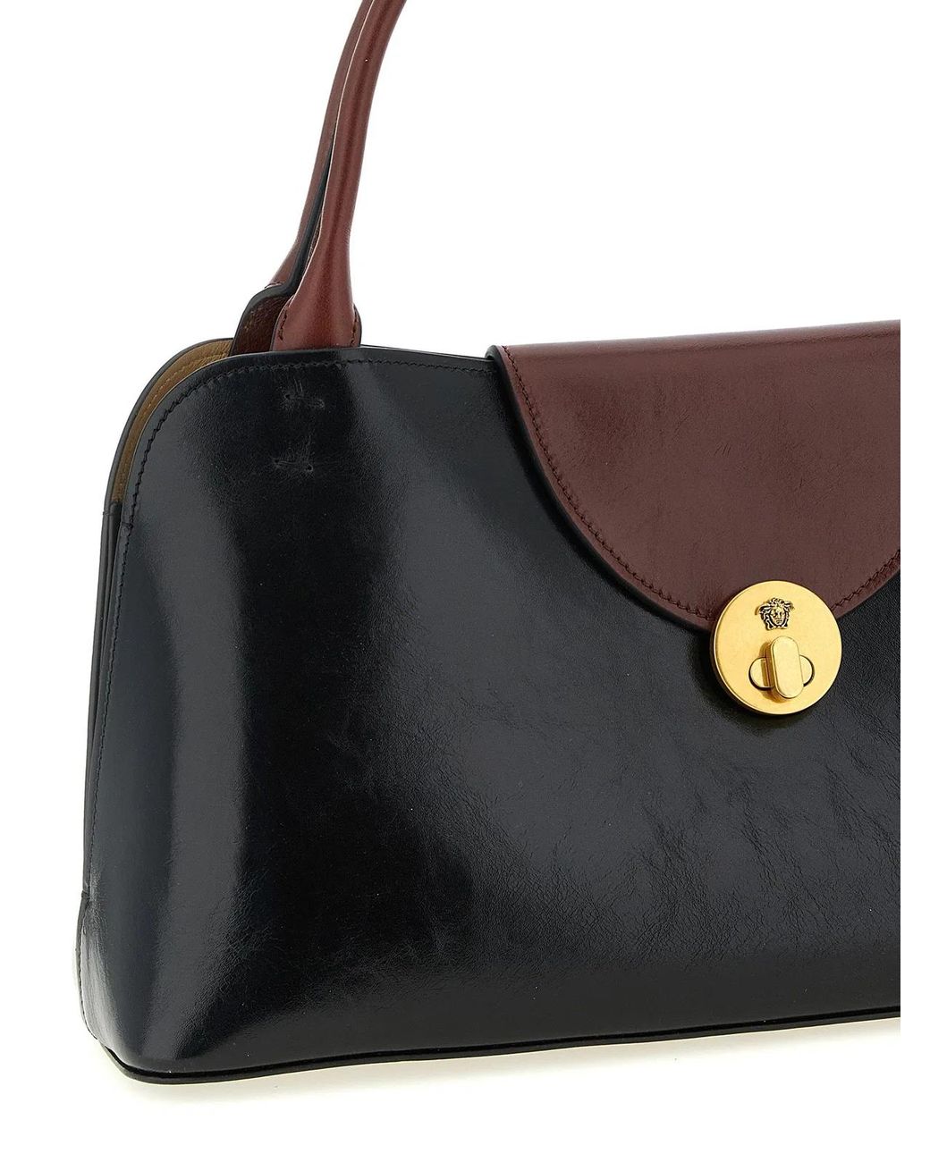 Versace Black 'Vivian' Medium Shoulder Bag