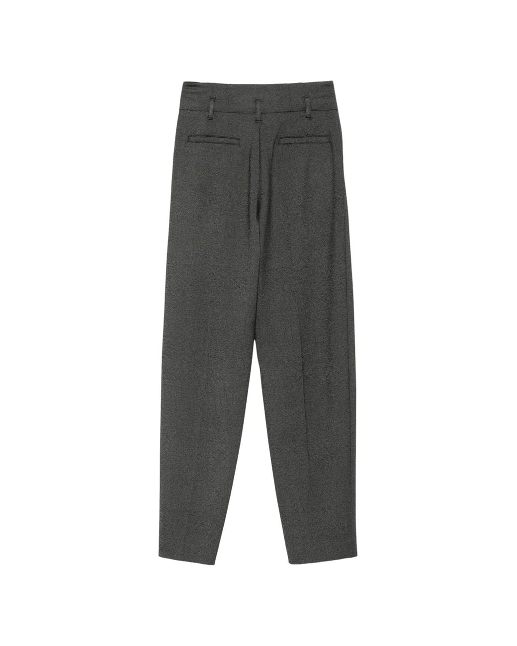 Alberta Ferretti Gray Dark Mélange Tailored Pressed Crease Pants