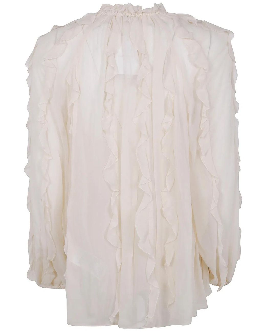 Zimmermann Natural "Frill" Billow Blouse