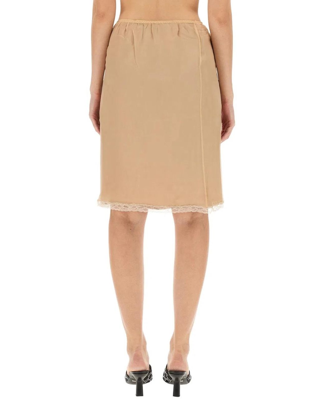 Gucci Natural Silk Chiffon Skirt