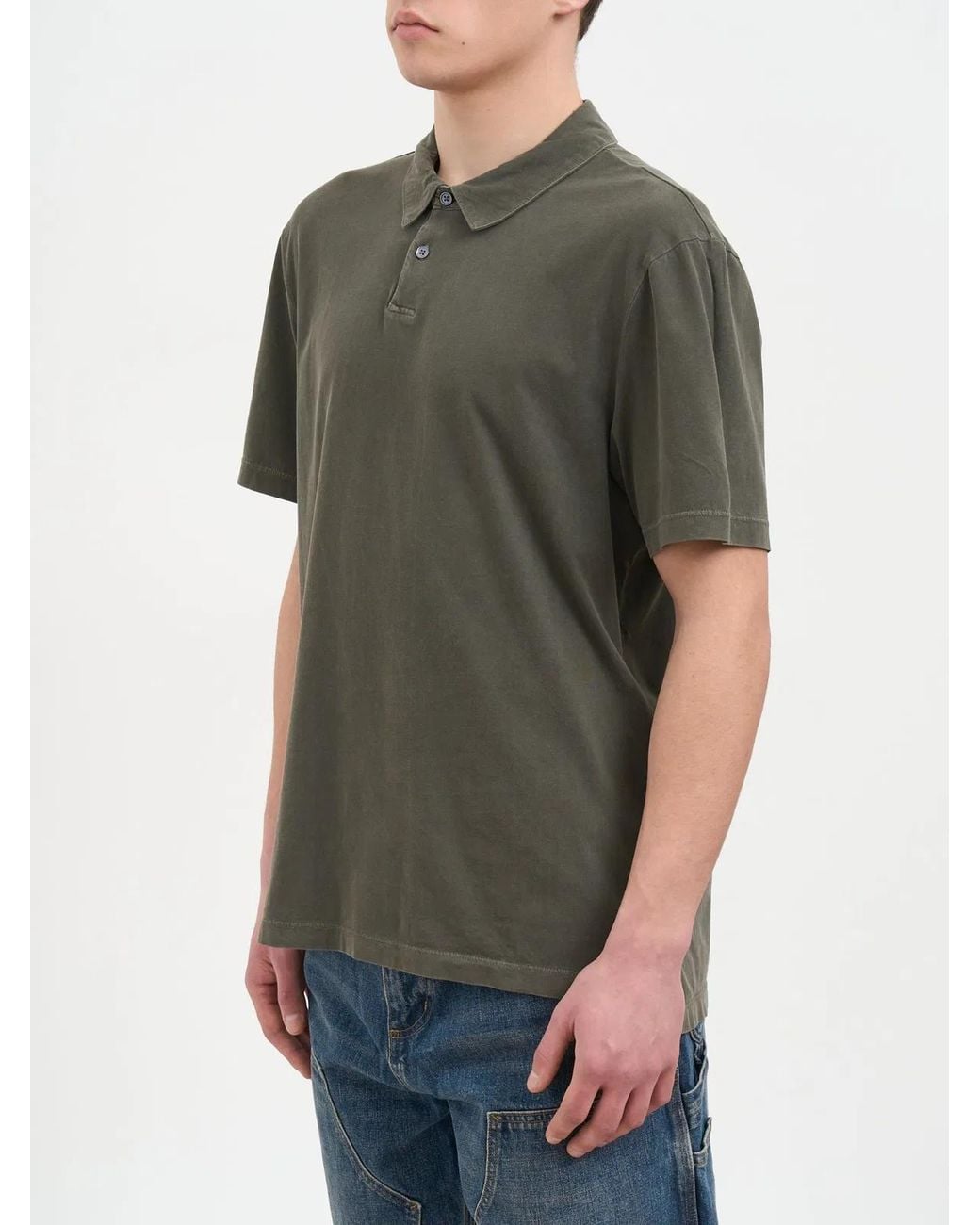 James Perse Green Jersey Polo for men