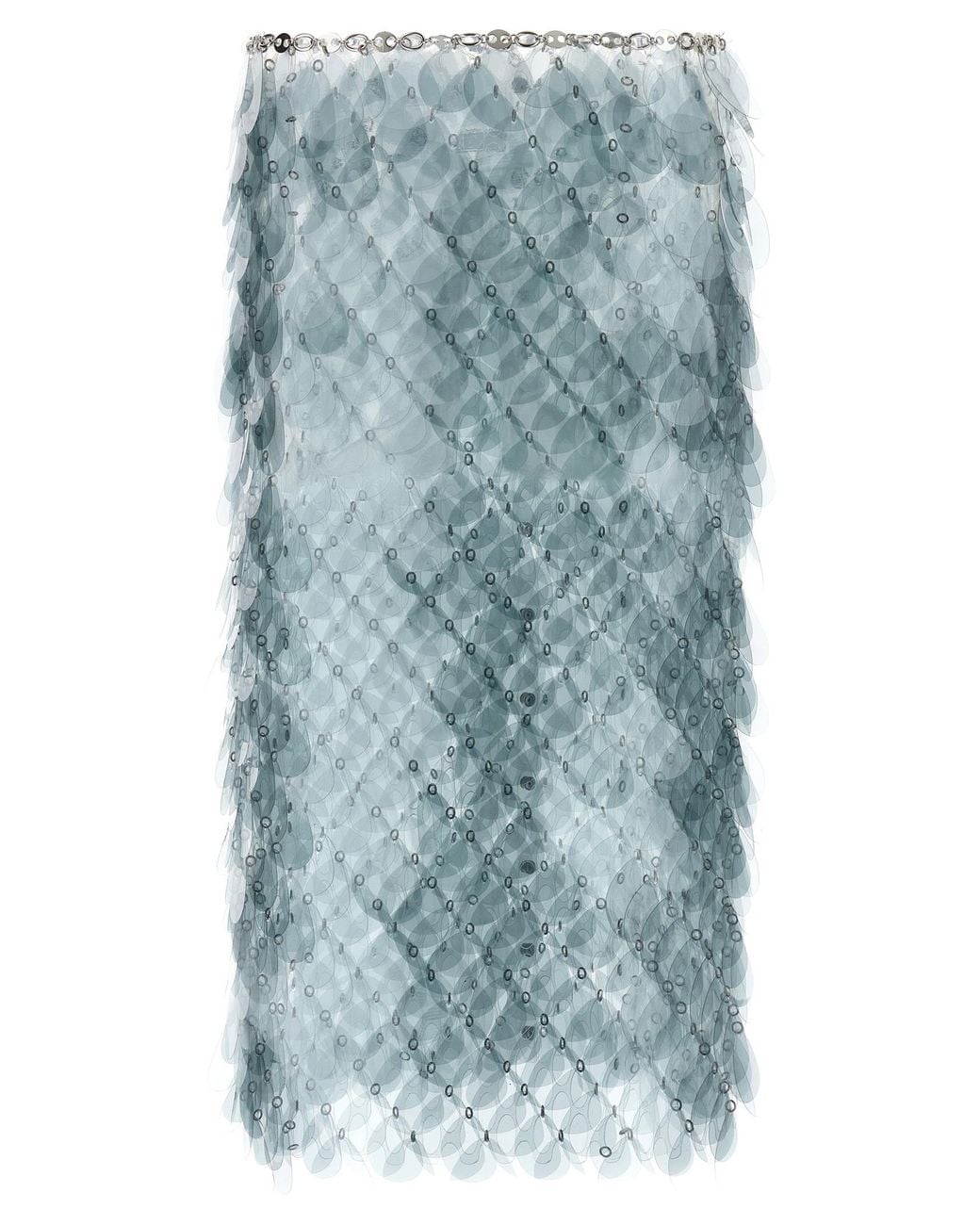 Rabanne Blue Bilics Fabric Skirt