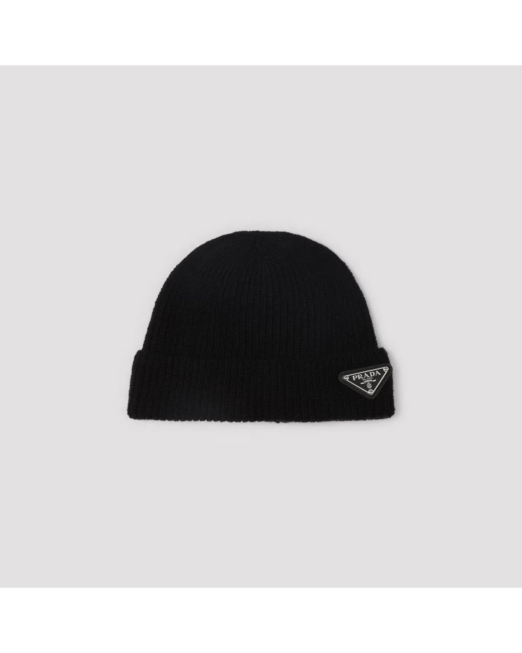 Prada Black Cashmere Hat for men