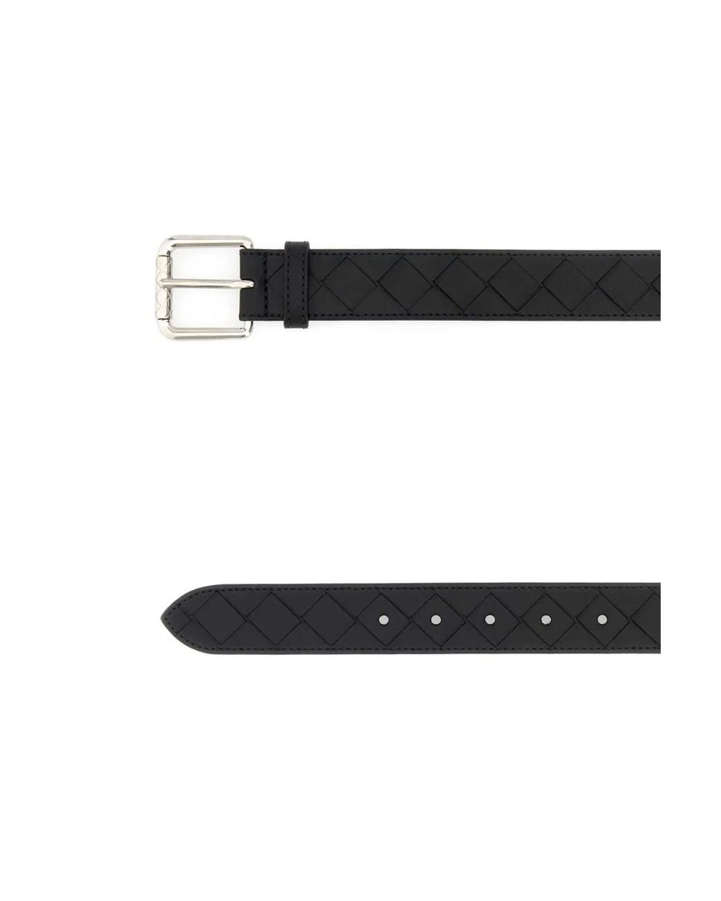 Bottega Veneta Black Leather Belt for men