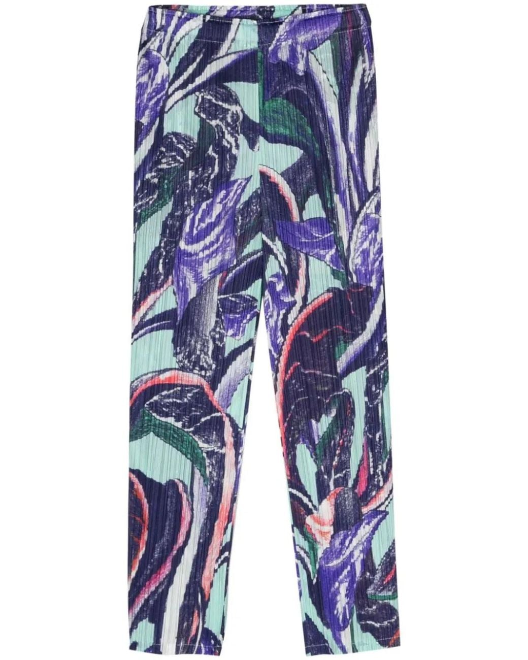 Pleats Please Issey Miyake Blue Pleats Please By Issey Miyake Tardivo Pants