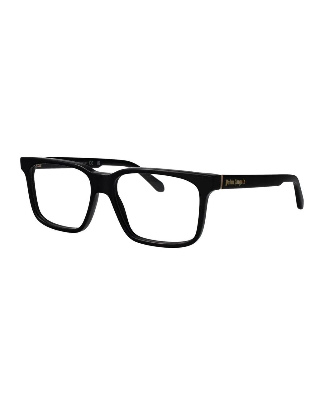 Palm Angels Black Shiny Acetate Glasses