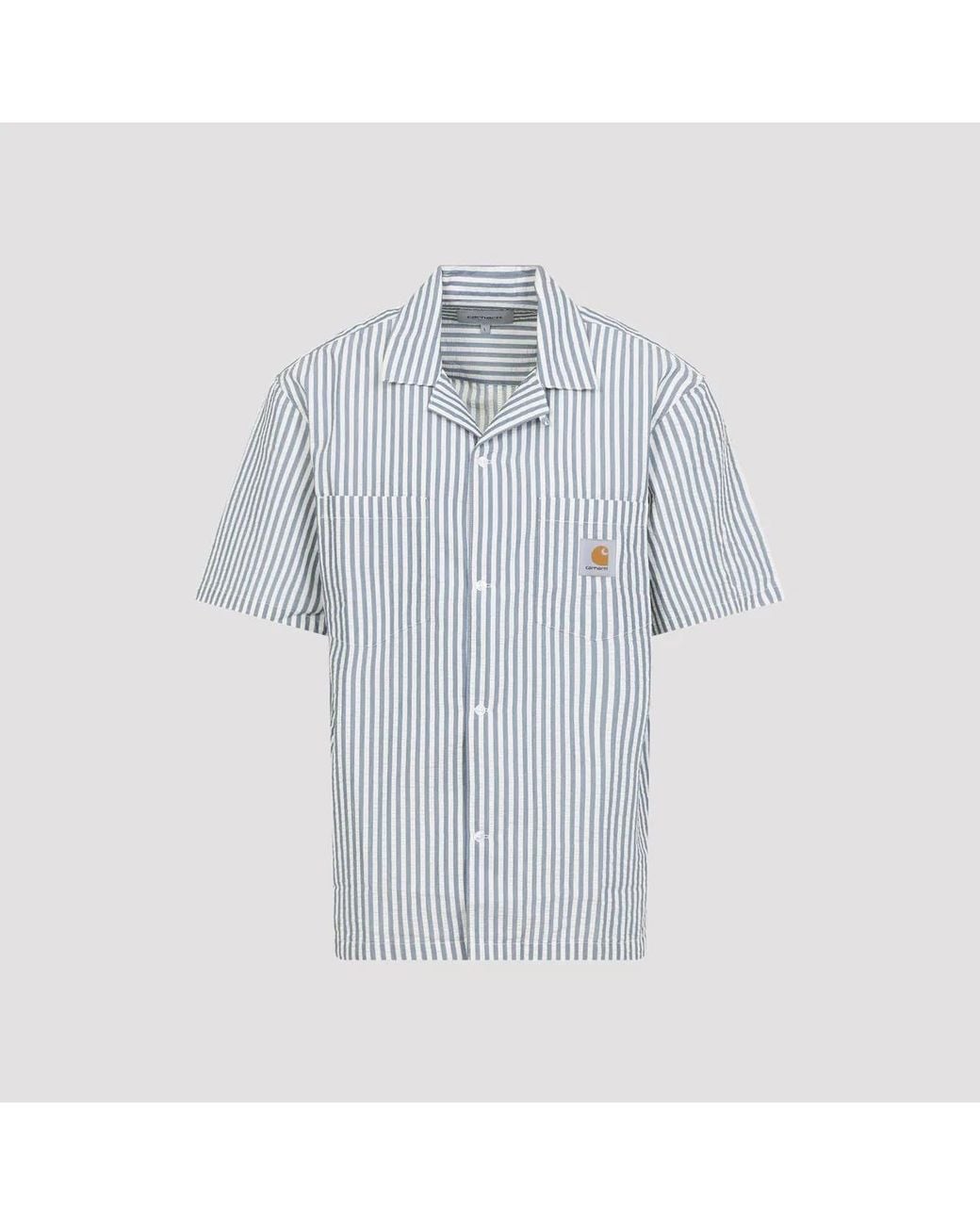 Carhartt Blue Leavel Cotton Shirt for men