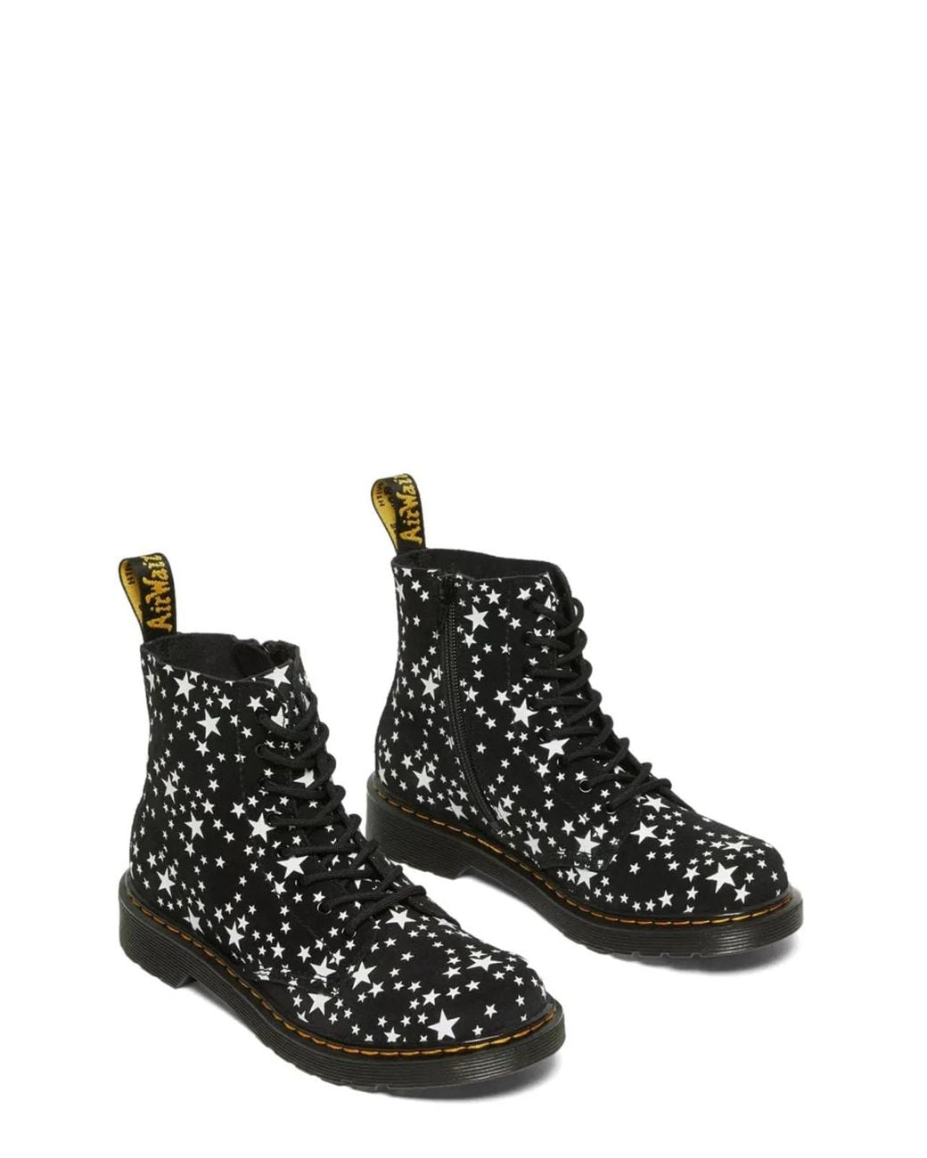 Dr. Martens Black Dr Martens Lace Boots 1460 Star Print