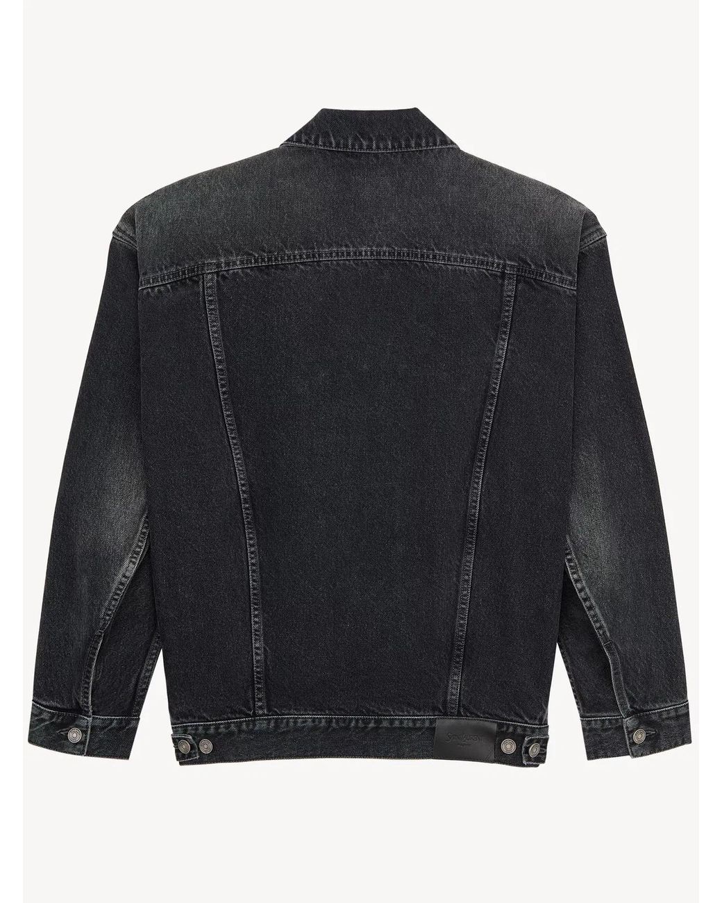 Saint Laurent Black Oversized 70S Denim Jacket