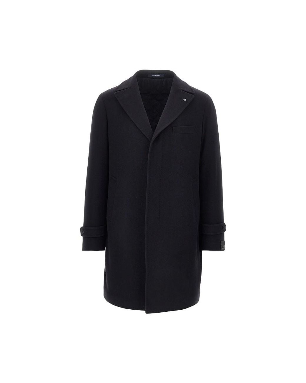 Tagliatore Blue Cashmere And Wool Tailored Coat for men