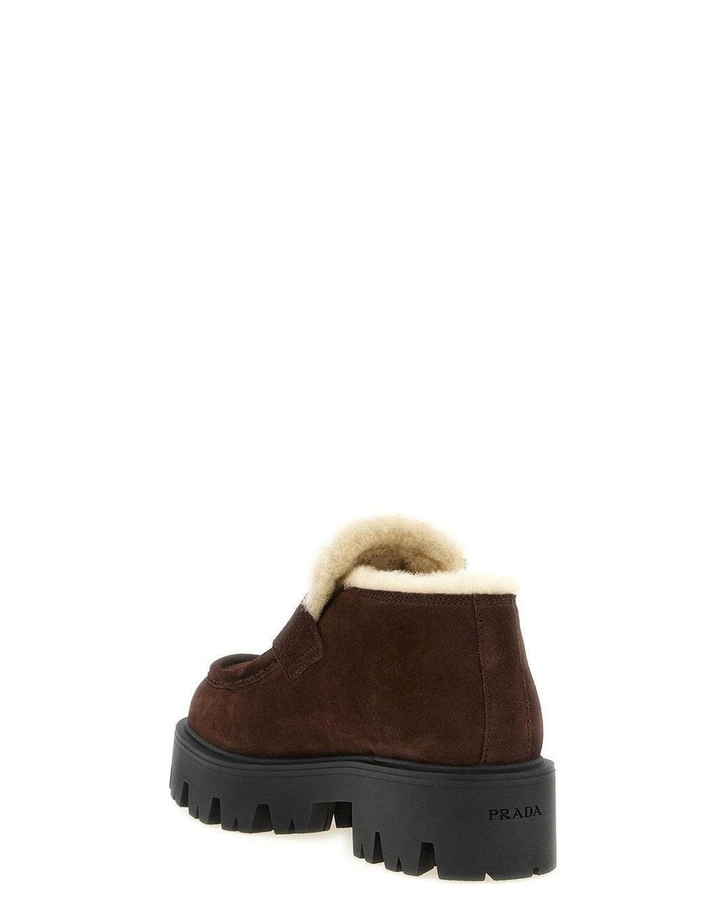 Prada Brown Suede Loafers