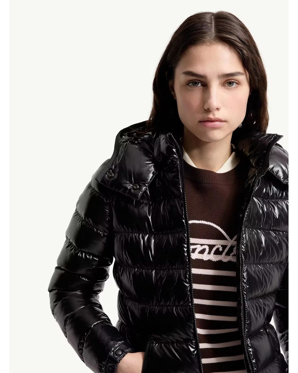 Moncler Black Bady Hooded Short Down Jacket