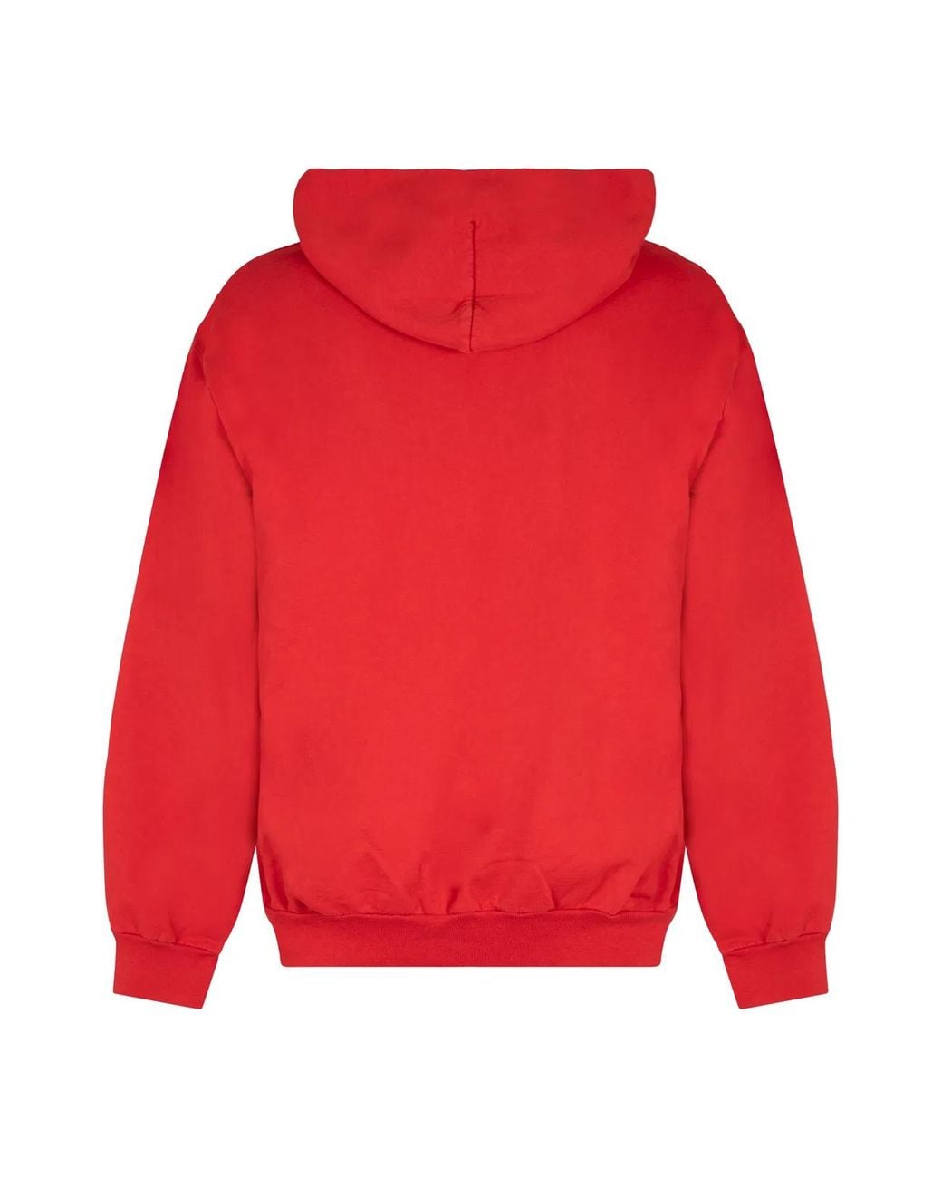 Local Authority Red Cotton Hoodie for men