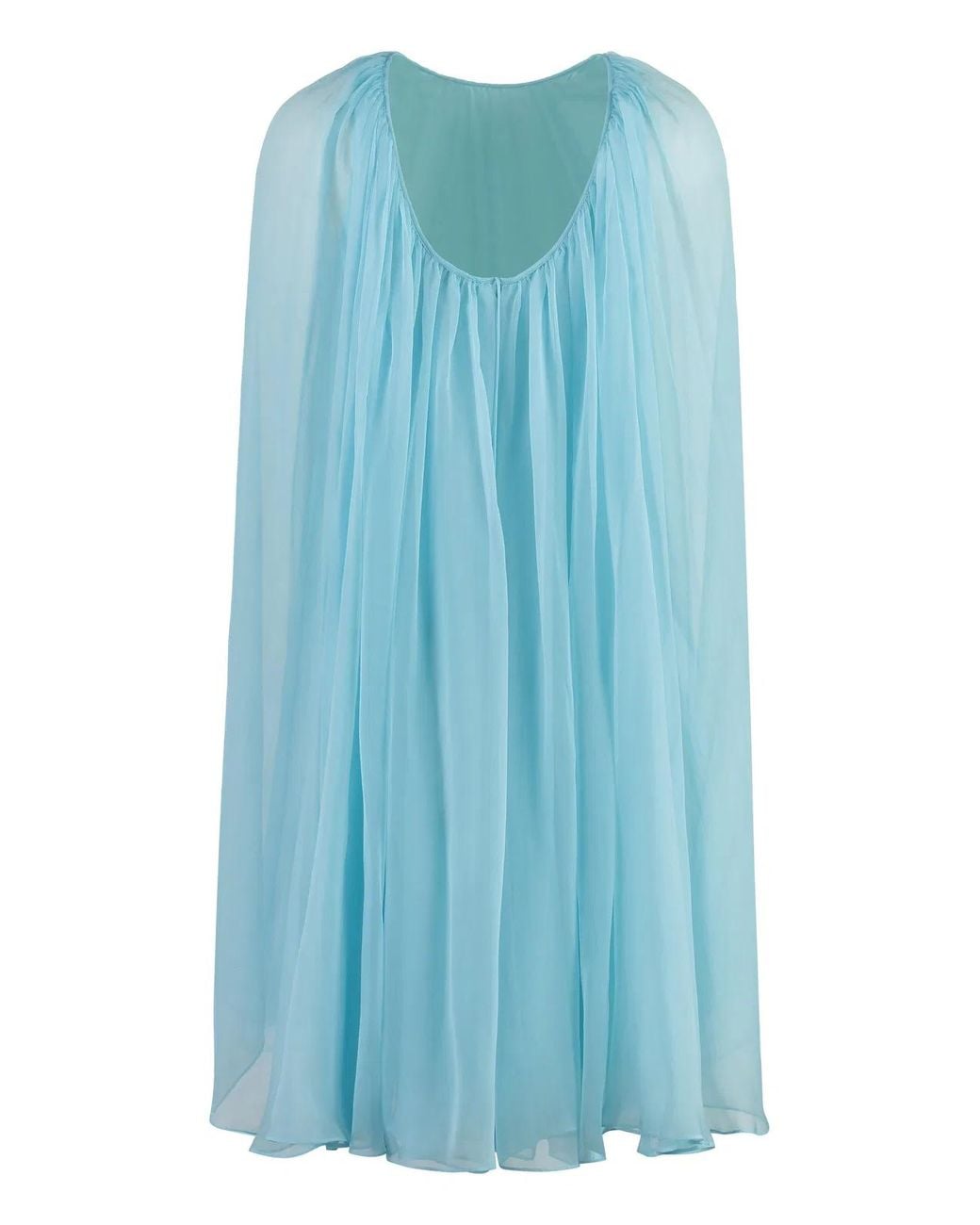 Max Mara Blue Footing Flared Dress