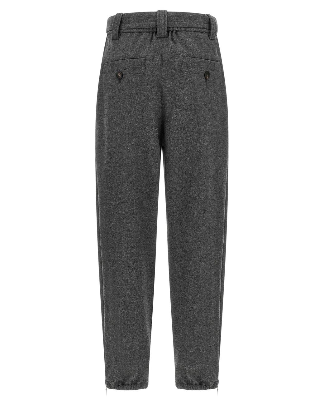 Brunello Cucinelli Gray 'Loose Cargo' Pants