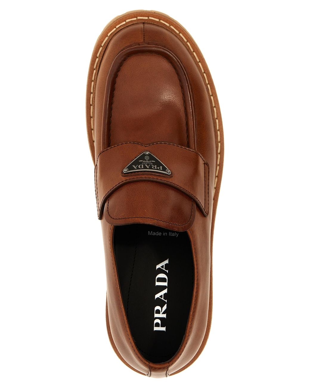 Prada Brown 'Double Chocolate' Loafers for men