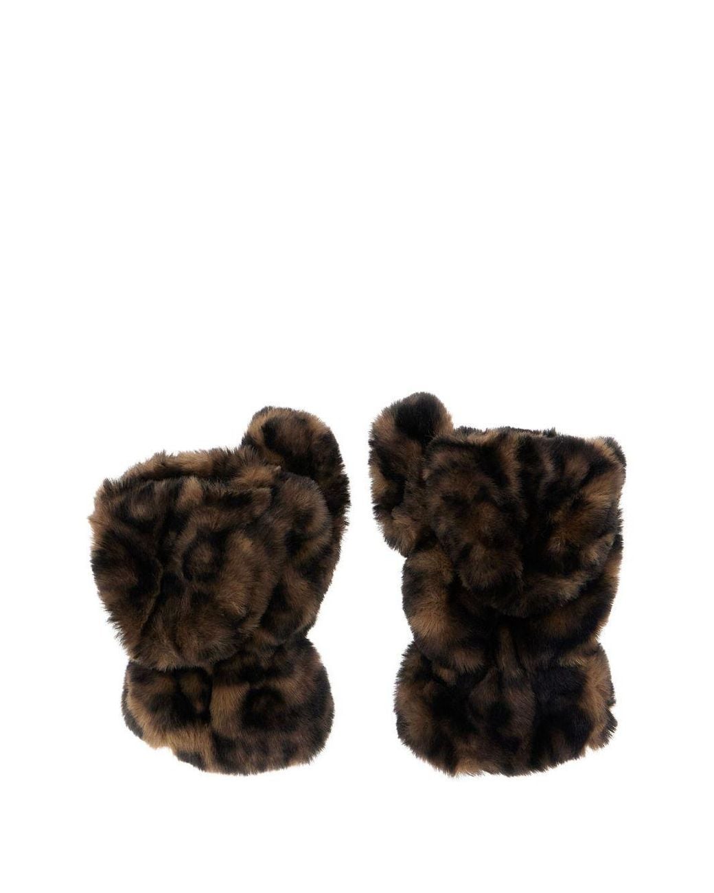 Apparis Black Coco Leopard Gloves