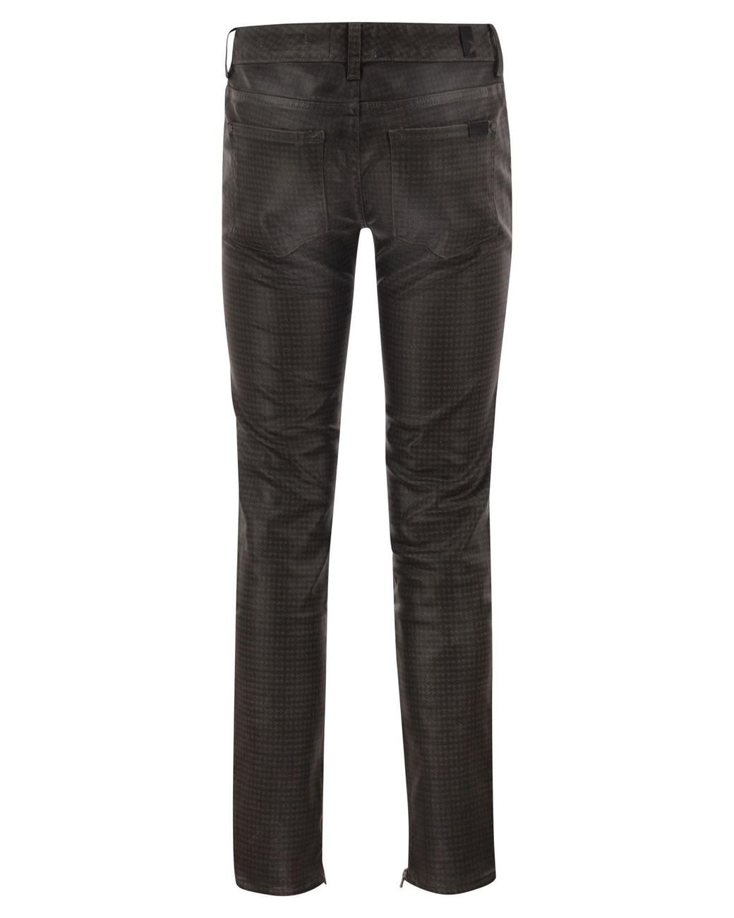 7 For All Mankind Gray Slim Houndstooth Trousers