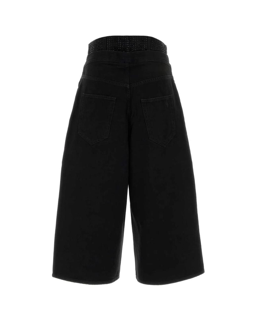 The Attico Black The Attico Wide-Leg Cotton Trousers