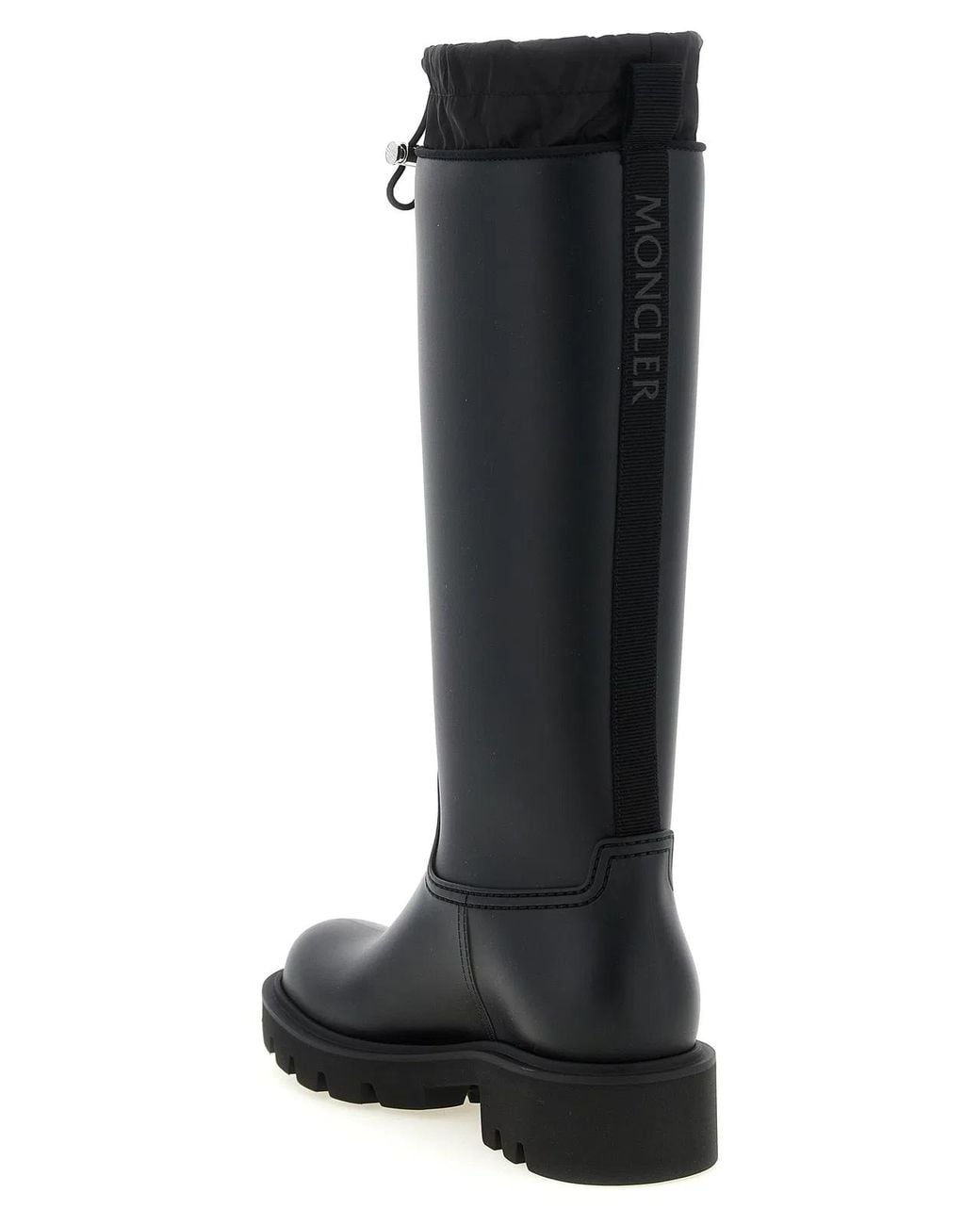 Moncler Black 'Kickstream' Rubber Boots