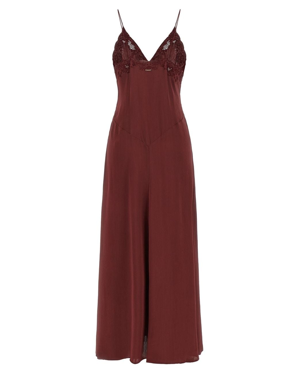 Twinset Purple Twin Set Envers Satin Dress
