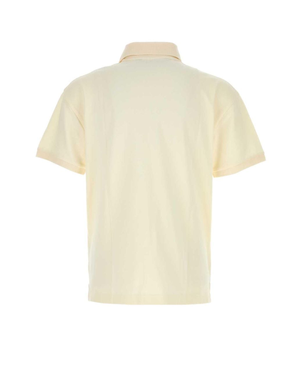 Palm Angels Natural Cream Piquet Polo Shirt for men
